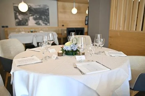 Table set for an event party or wedding reception. 写真素材