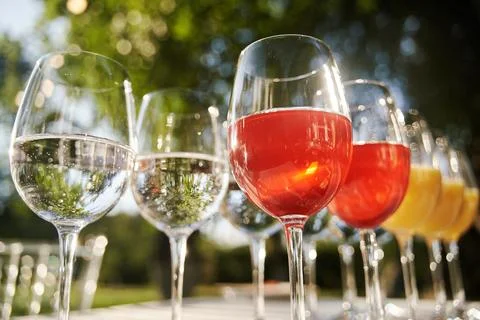 Table set for an event party or wedding reception. Banquet table design Stock Photos