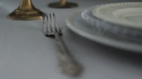 Table Set Fine Art Stock Footage 65498011