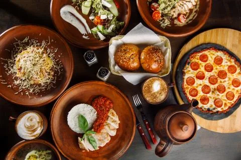 The table is set for a four course meal-2. 스톡 사진