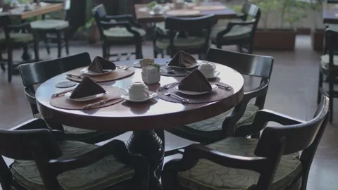 Table set in luxury hotel Stock Footage 150479502