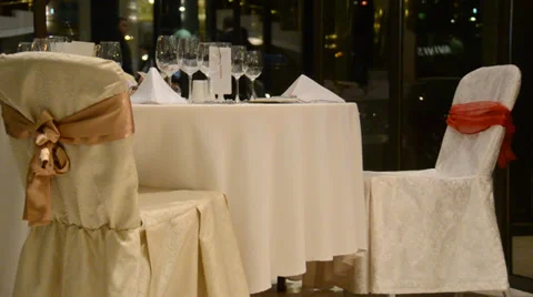 Table set for meal Stock Footage 32922226