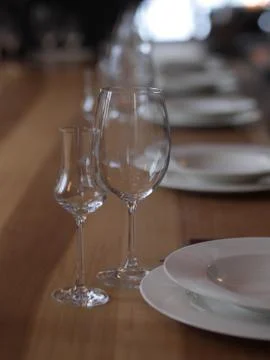 Table set for  meal Stock Photos