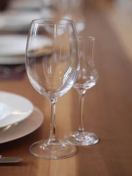 Table set for meal Stock Photos