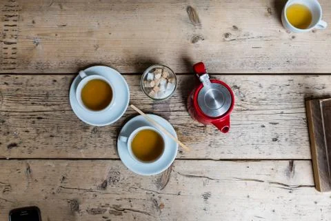 Table set for tea Stock Photos