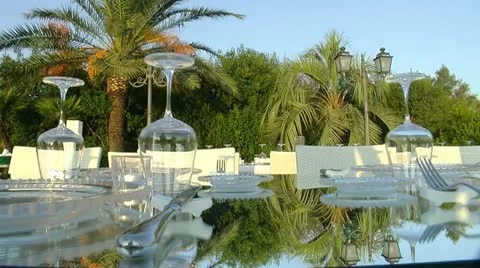 Table set wedding Video stock 12028107