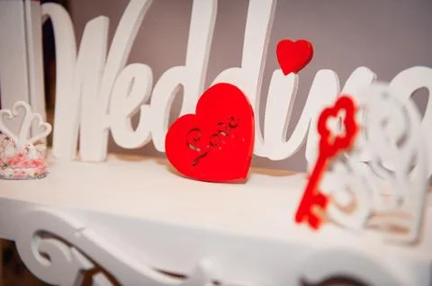 Table set for wedding or another catered event Stock Photos