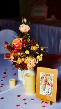 Table set for wedding Stock-Fotos