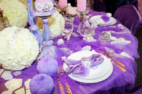 Table setting and dish Stock Photos