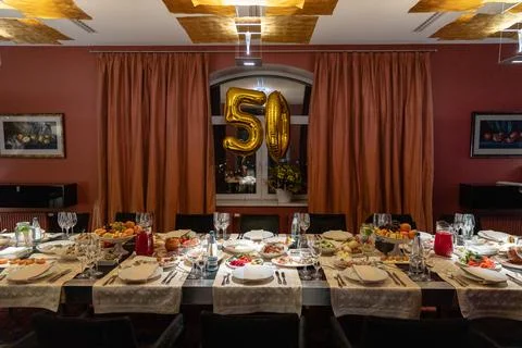 Table setting for a banquet or celebration.Empty glasses for alcoholic beverages Stock Photos