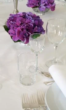 Table setting cutlery Stock Photos