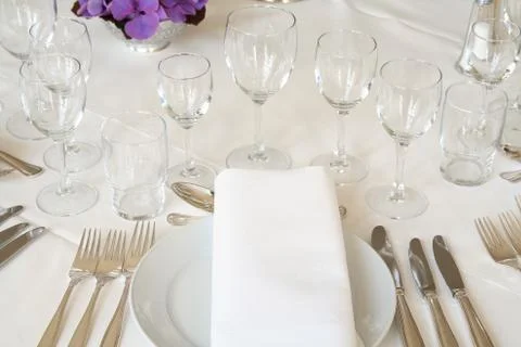 Table setting cutlery Stock Photos