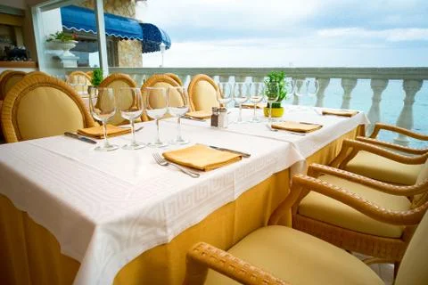Table setting for a dinner Stock Photos