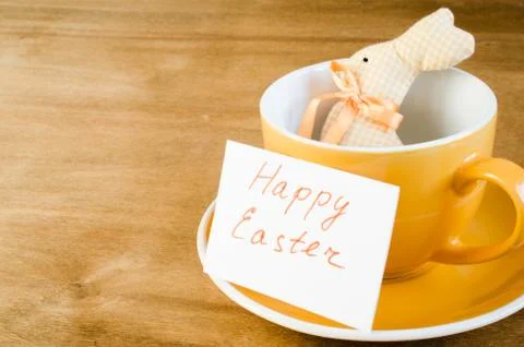 Table Setting for Easter. Holidays background. Stock Photos