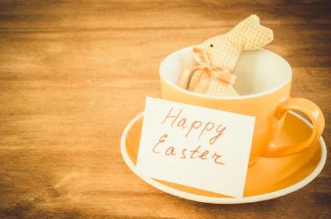 Table Setting for Easter. Spring Time. Holidays background. Stock Photos