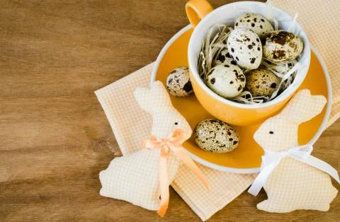 Table Setting for Easter. Spring Time. Holidays background. Stock Photos