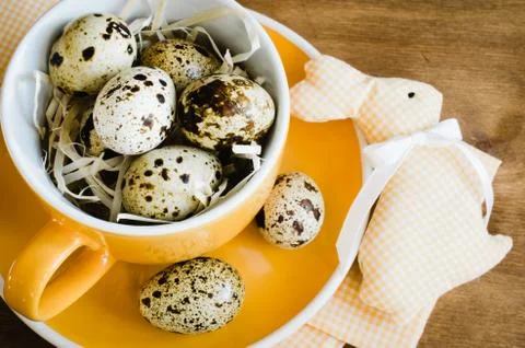 Table Setting for Easter. Spring Time. Holidays background. Stock Photos