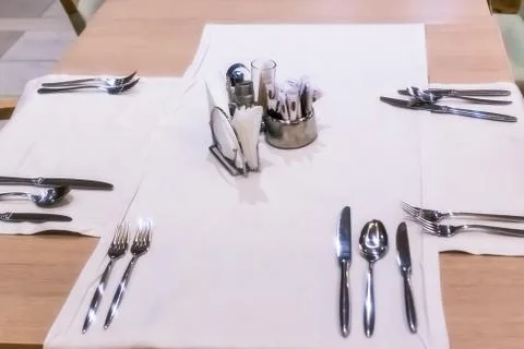 Table setting, first course Stock Photos