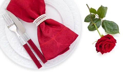 Table setting frame. Stock Photos