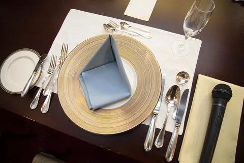 Table setting on the groom's side of the wedding Takasago table Stock-Fotos