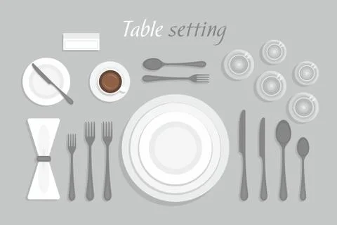 Table setting Stock Illustration