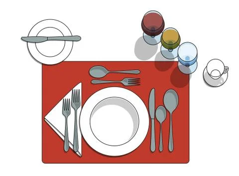 Table setting Stock Illustration