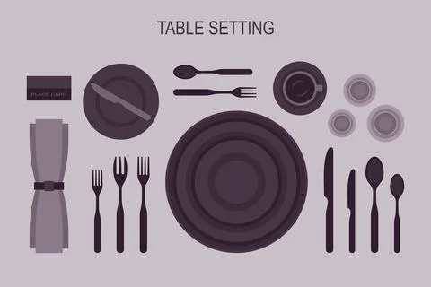Table setting Stock Illustration