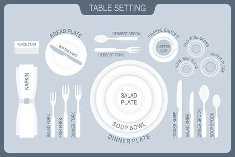Table setting Stock Illustration