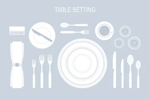Table setting Stock Illustration
