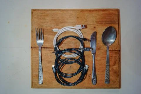 Table setting for meals Stock Photos
