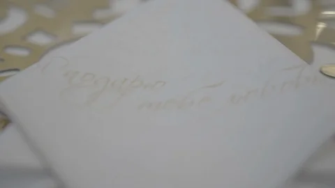 Table setting. napkin Stock Footage 110918145