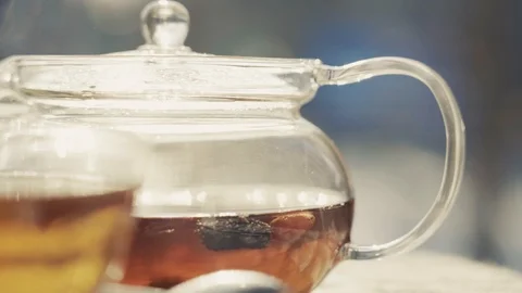 Table setting for outdoor tea Stock Footage 102171502