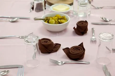 Table setting at party Stock Photos