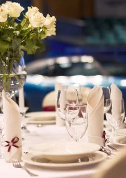 Table setting Foto stock