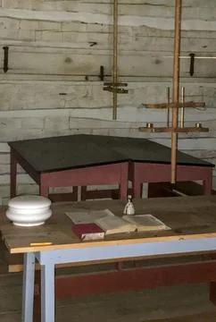 Table with Setting Foto stock