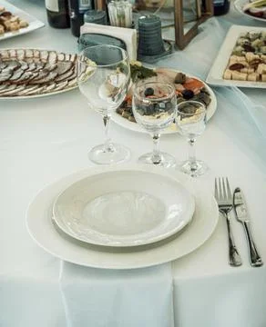 Table setting Foto stock