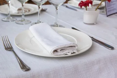 Table Setting with Plate Stock Photos