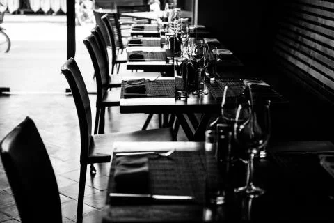 Table setting in restaurant Stock Photos