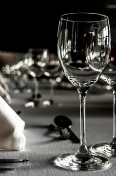 Table setting in restaurant Stock Photos