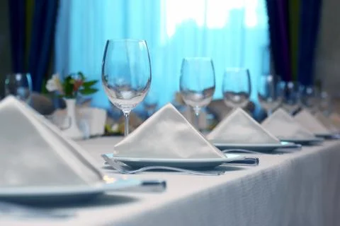 The table setting in restaurant Stock Photos