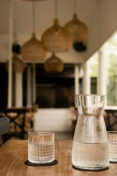 Table setting in a restaurant Stock Photos