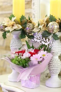 Table setting in a restaurant. Stock Photos