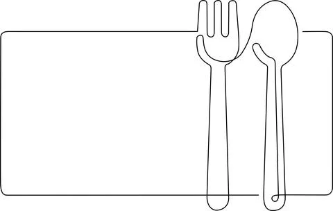 Table setting with utensils Vector 스톡 일러스트