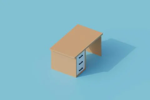 Table single isolated object. 3d render illustration Stock Illustration
