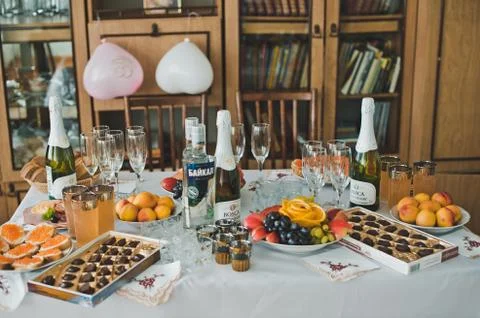 Table with snack 2264. Stock Photos