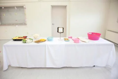 Table of snacks at a party Stock-Fotos