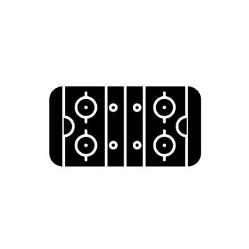 Table soccer black icon, vector sign on isolated background. Table soccer Illustrazione stock