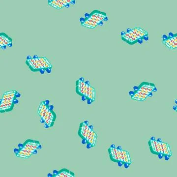 Table soccer board isometric icon seamless pattern 스톡 일러스트