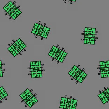Table soccer board vector seamless pattern Stock Illustration