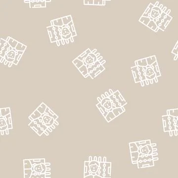 Table soccer game line vector seamless pattern Stock Illustration